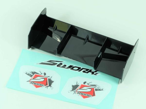 SWORKz 1/8 Heckspoiler Pro Race Schwarz ungelocht